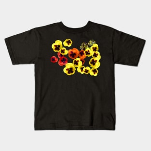 Collage of Pansies Kids T-Shirt